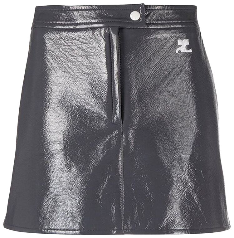 Courreges Vinyl Reedition Skirt Steel Grey