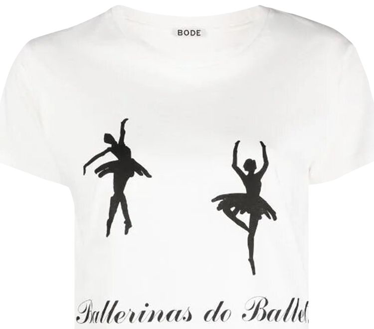 Bode Printed Ballerinas Tee Cream