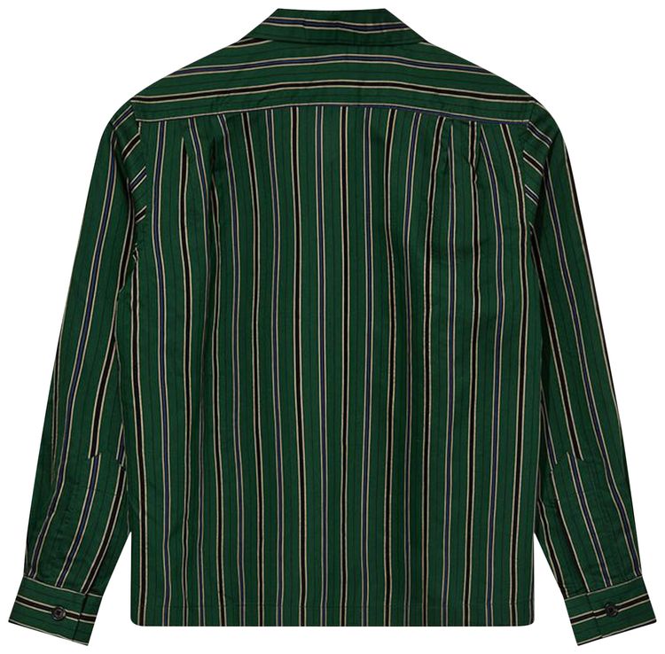 Bode Alumni Stripe Long Sleeve Shirt Green