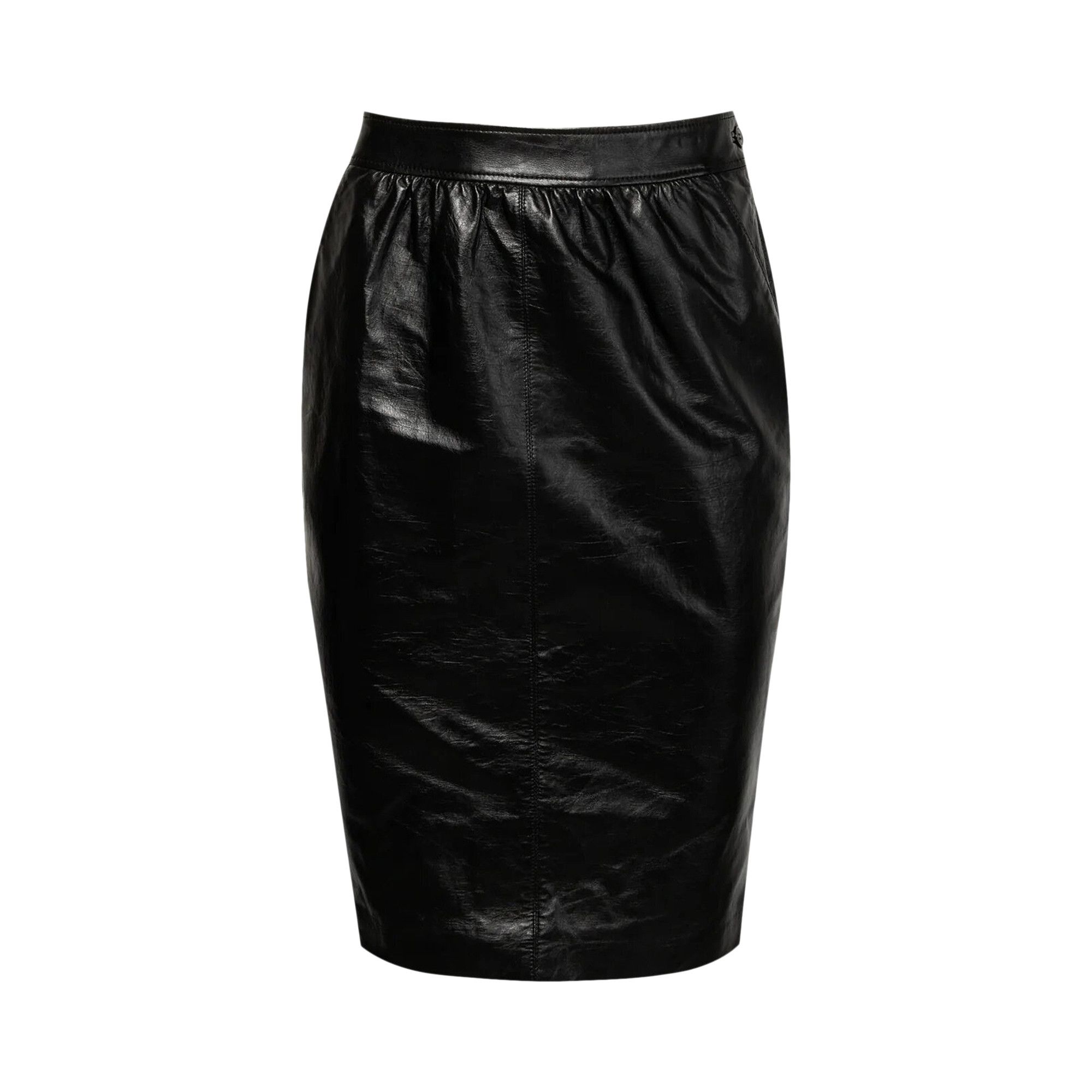 Buy Saint Laurent Jupe Fronce Ceinture Black 760867 YC0F2 1000