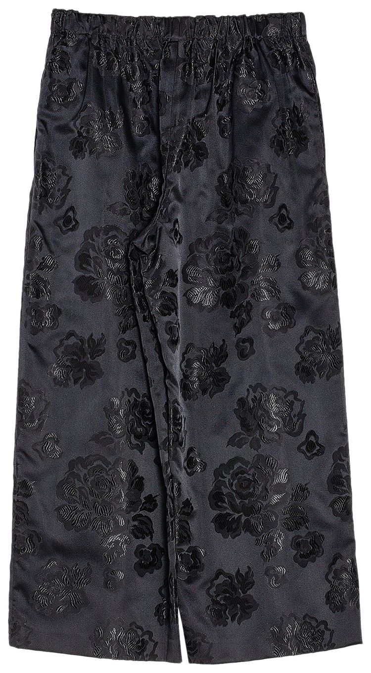 Comme des Garcons Jacquard Floral Pattern Skirt Black