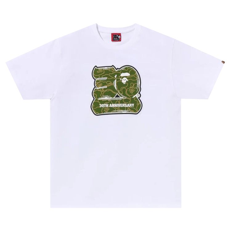 BAPE 30th Anniversary Tee 2 WhiteGreen
