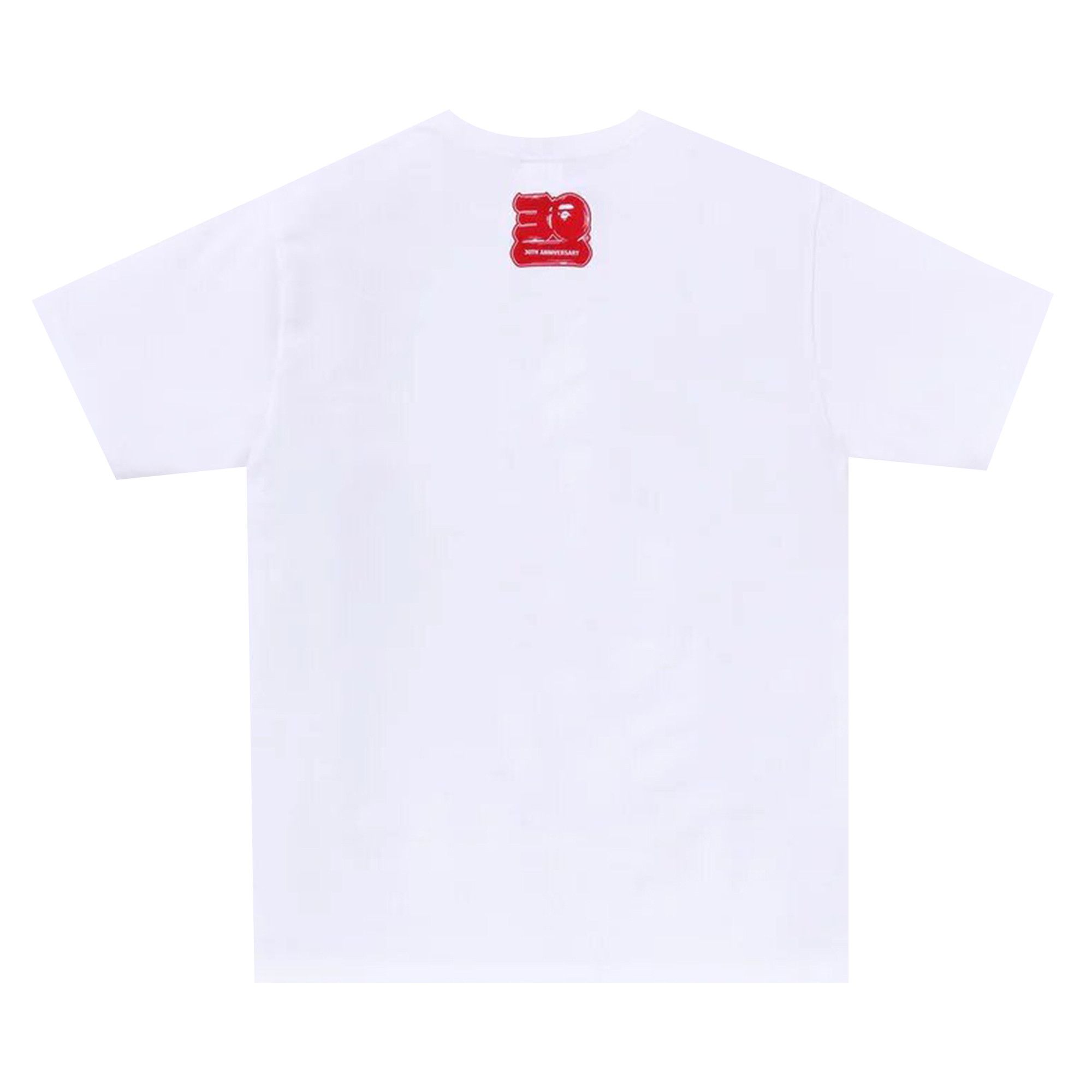 Buy BAPE 30th Anniversary Tee #1 'White/Red' - 1J70 110 001