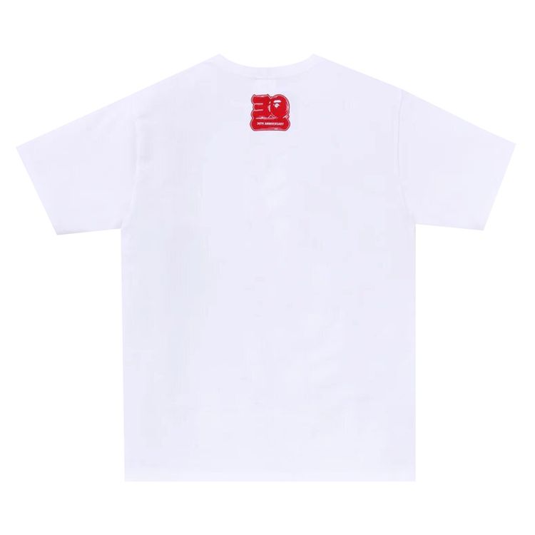 BAPE 30th Anniversary Tee 1 WhiteRed