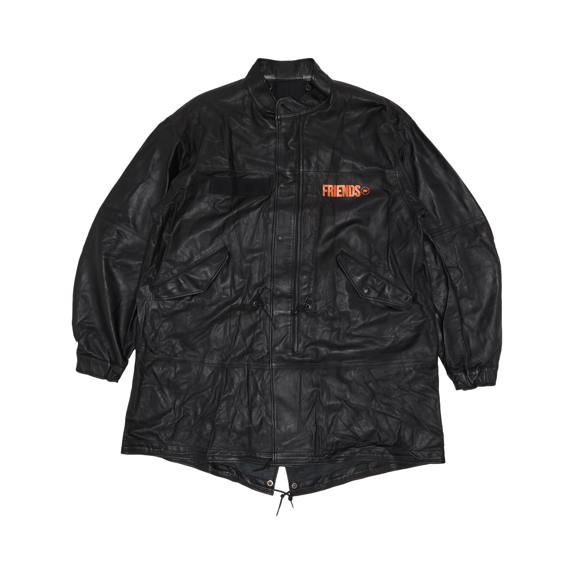 Buy Vlone x Fragment Design Leather Fish Tail Jacket 'Black