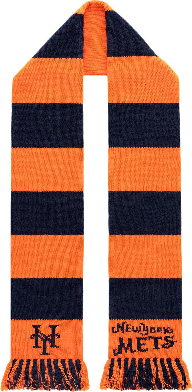Aimé Leon Dore x New York Mets Striped Wool Scarf 'Eclipse/Oriole'