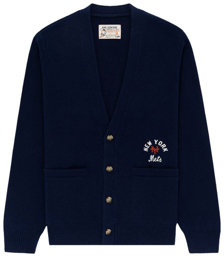 Aime Leon Dore x New York Mets Merino Cardigan Eclipse