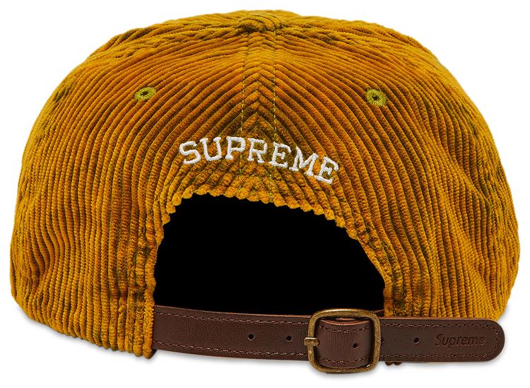 Supreme Corduroy S Logo 6 Panel Bleached Olive