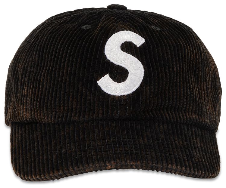 Supreme Corduroy S Logo 6 Panel Black