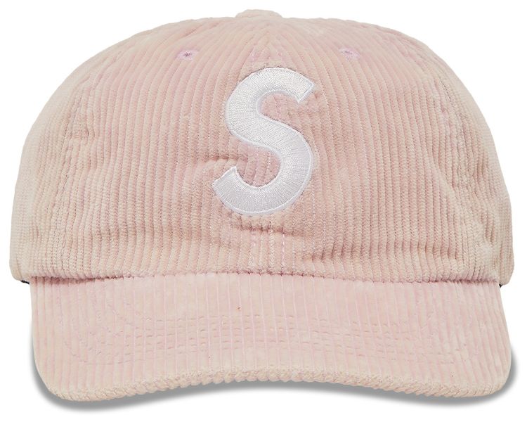 Supreme Corduroy S Logo 6 Panel Light Pink