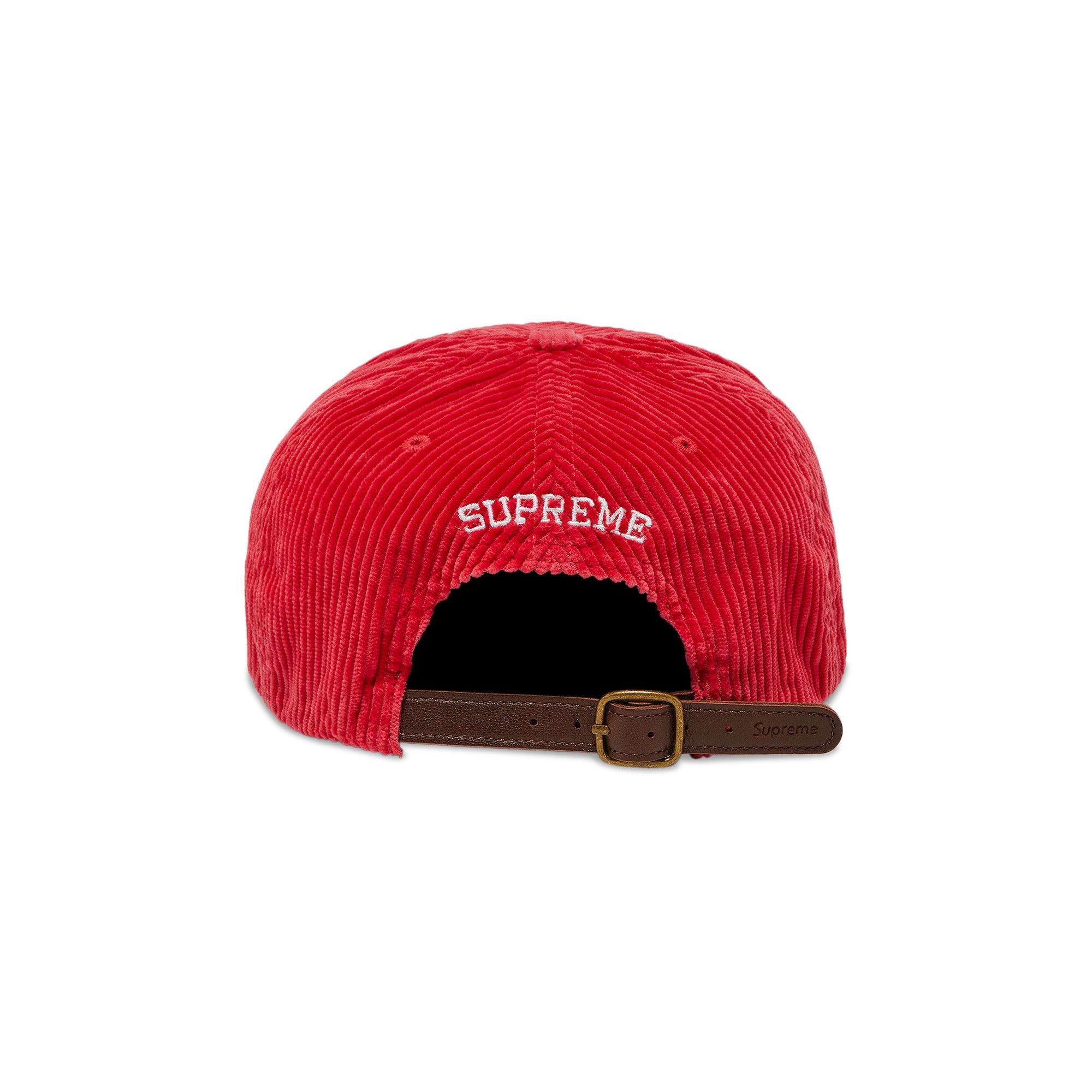Supreme Corduroy S Logo 6-Panel - Red