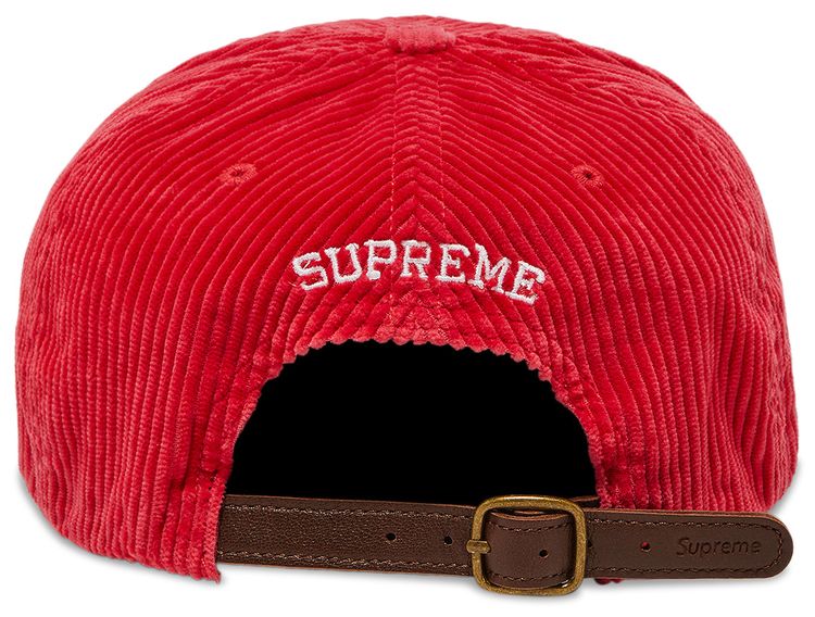 Supreme Corduroy S Logo 6 Panel Red