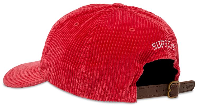 Supreme Corduroy S Logo 6 Panel Red