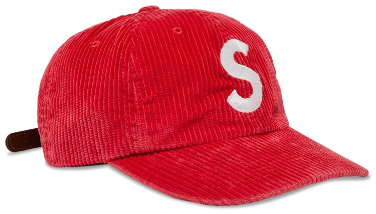 Supreme Corduroy S Logo 6 Panel Red