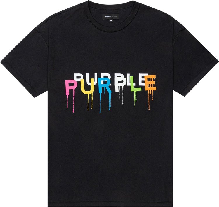 Purple Brand Textured Inside Out T-shirt (Black) - P101-JBBW124