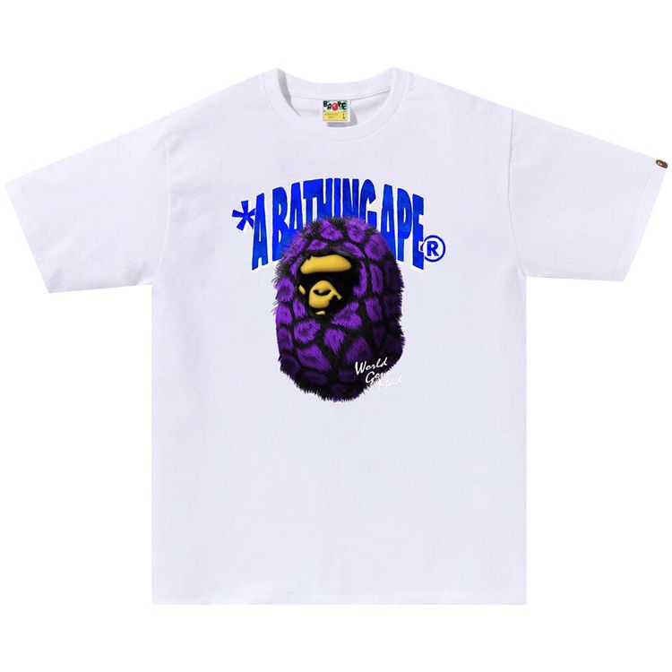 BAPE Fur Ape Head Tee White