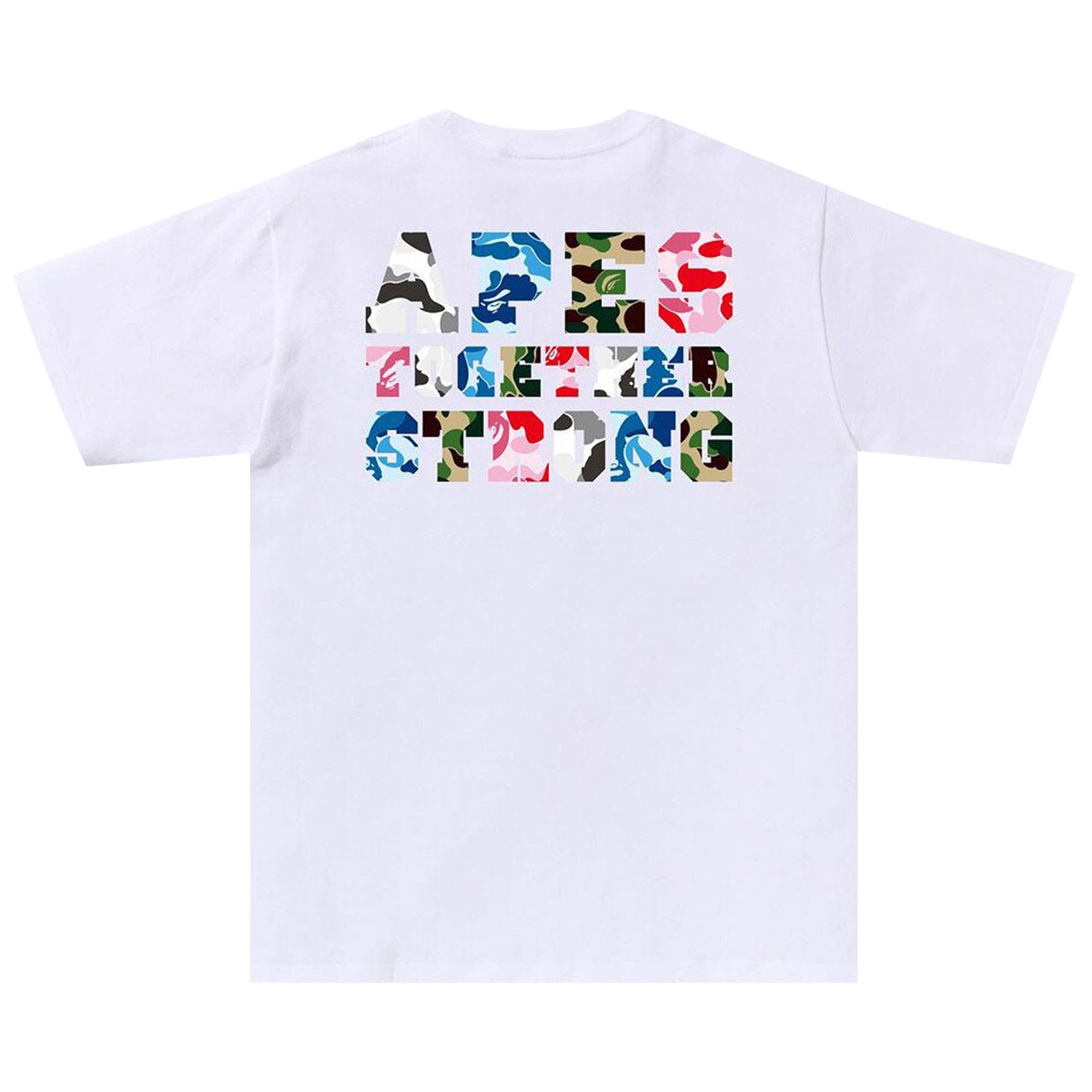 Buy BAPE ABC Camo Crazy College ATS Tee 'White' - 1J80 110