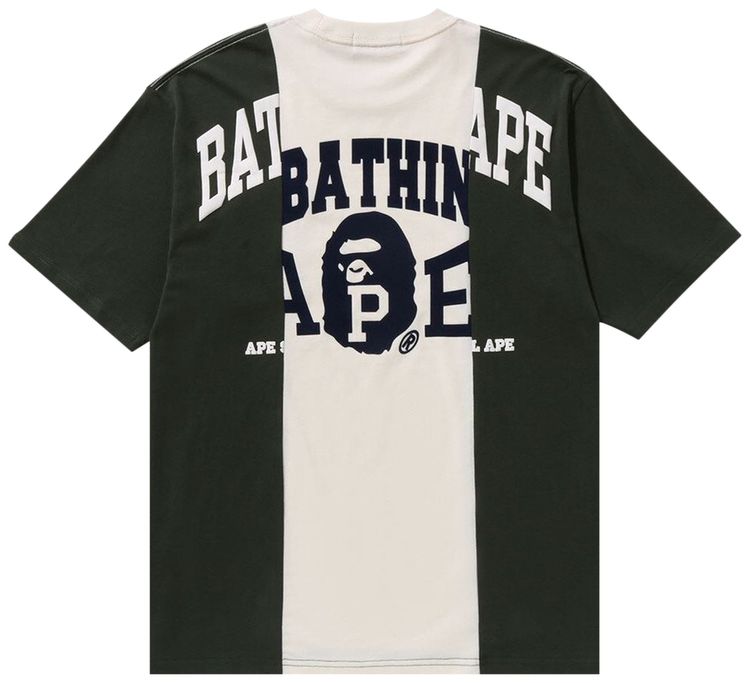 BAPE Badges Color Blocking Tee Ivory