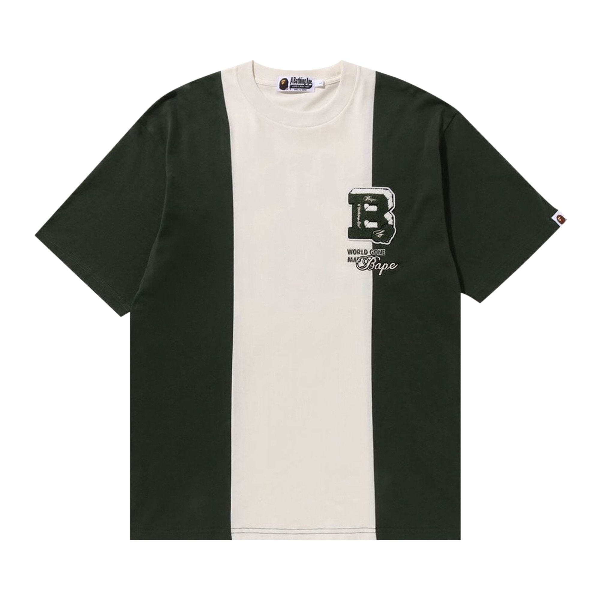 Buy BAPE Badges Color Blocking Tee Ivory 1J80 109 072 IVORY GOAT CA