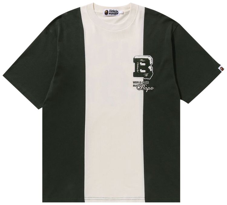 BAPE Badges Color Blocking Tee Ivory