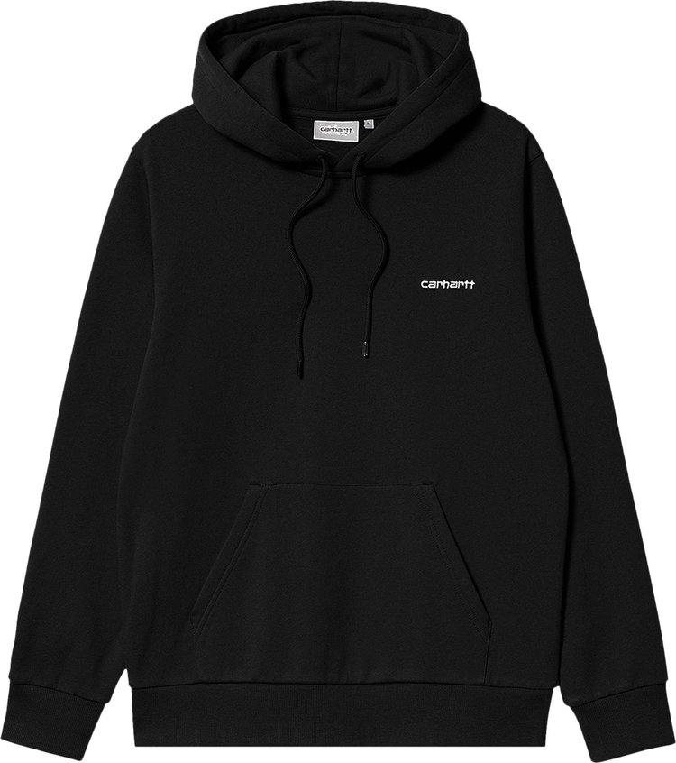 Buy Carhartt WIP Hooded Script Embroidery Sweatshirt 'Black' - I032693 ...