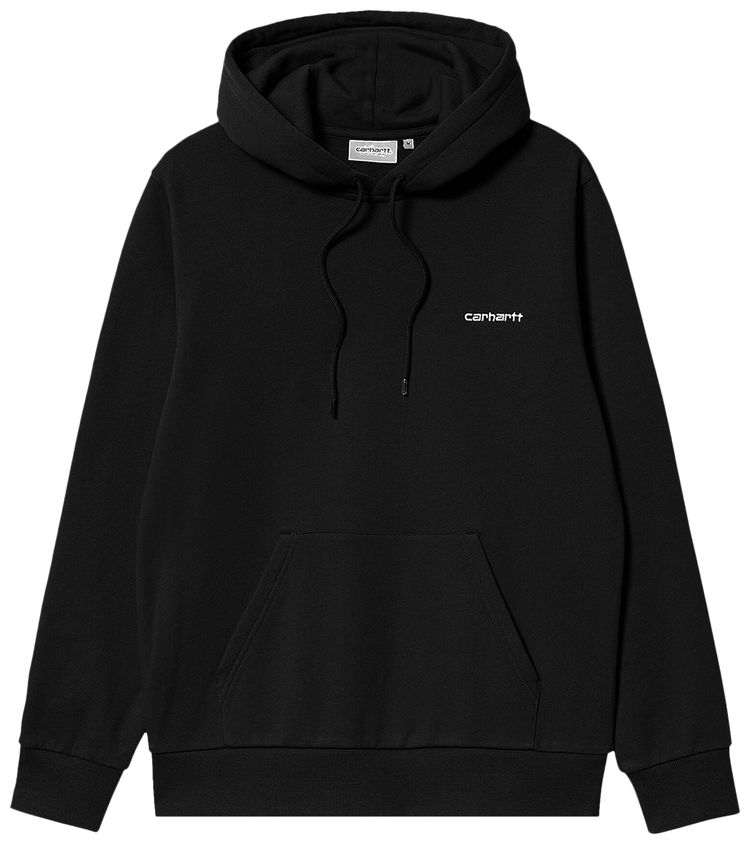 Buy Carhartt WIP Hooded Script Embroidery Sweatshirt 'Black' - I032693 ...