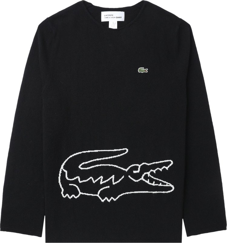 Buy Comme des Garçons SHIRT x Lacoste Knit Sweater 'Black' - FL N003 ...