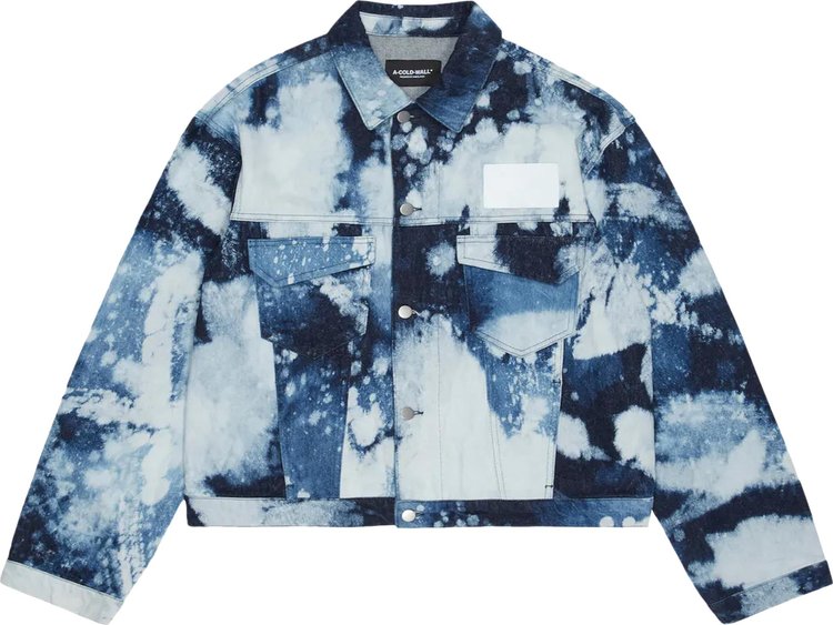 A Cold Wall Hand Bleached Denim Jacket Blue