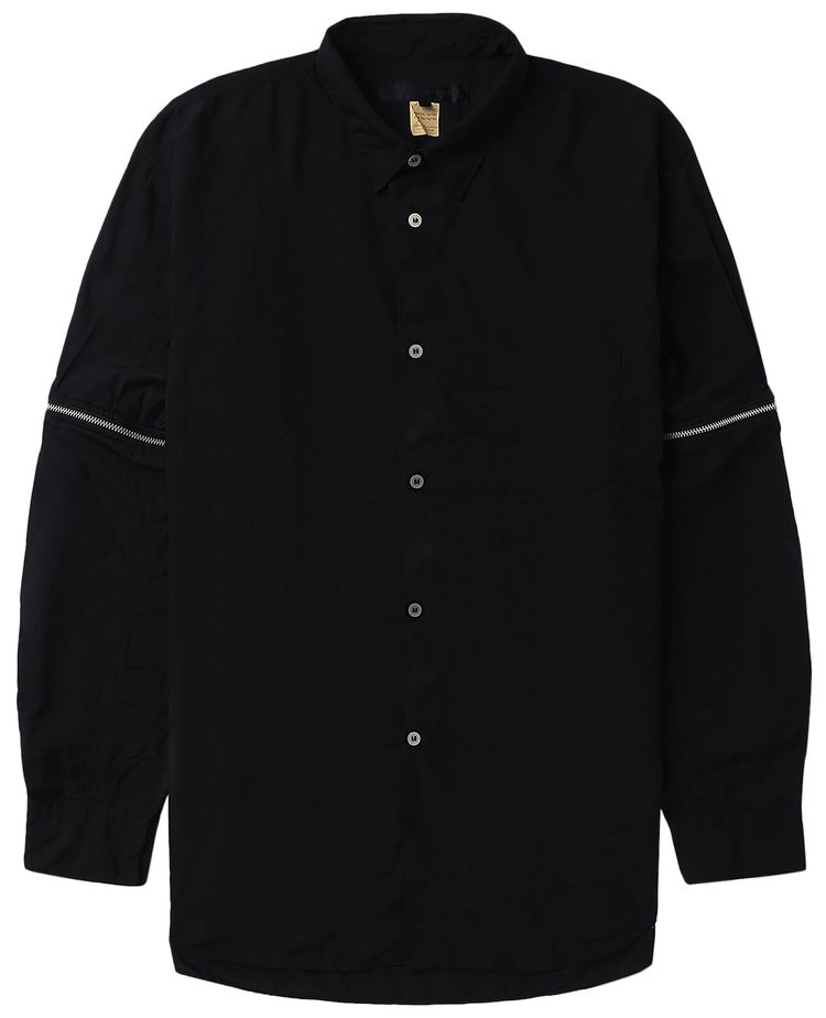 Comme des Garcons SHIRT Zipped Long Sleeve Shirt Black