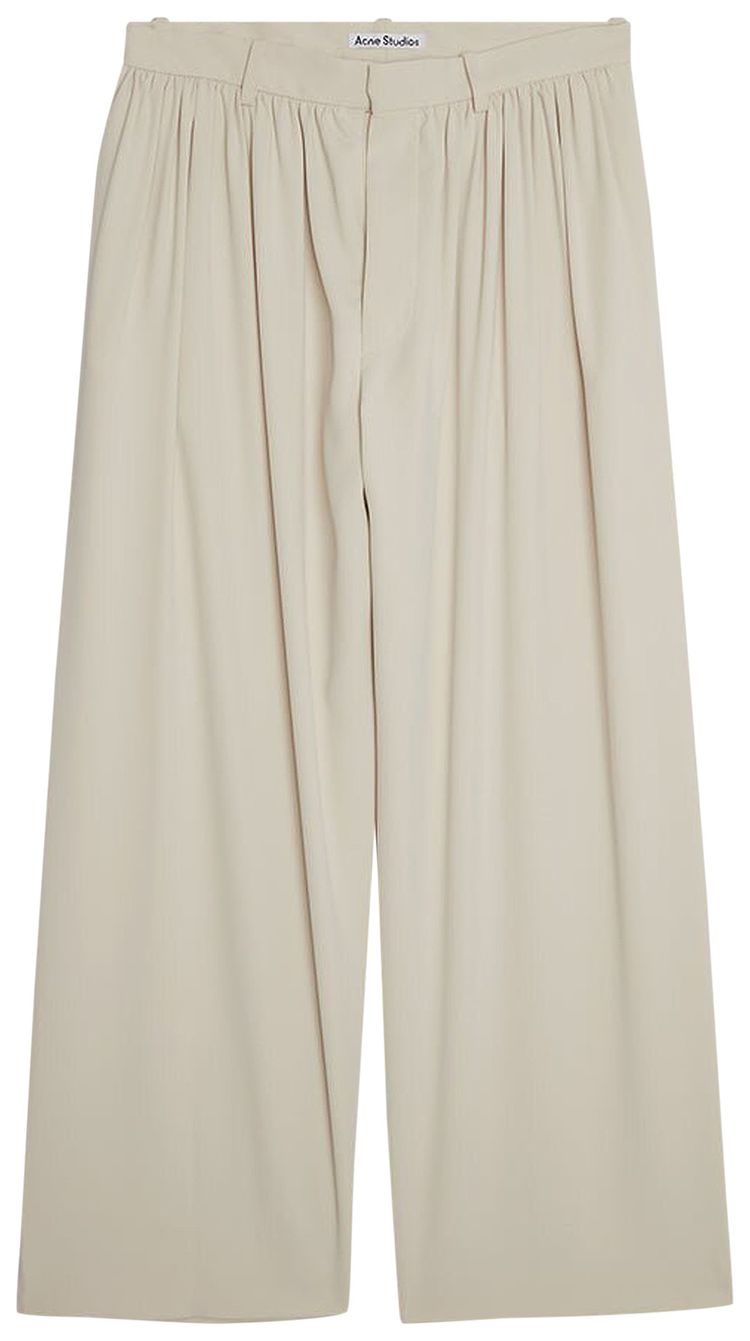Acne Studios Gathered Trousers Milk White