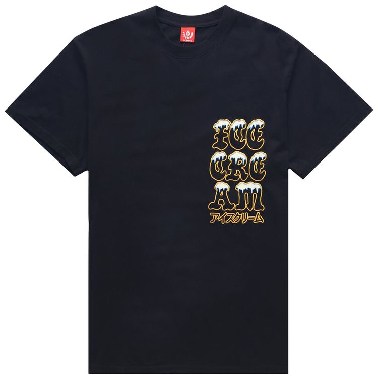 Icecream Puffy Oversized T Shirt Black