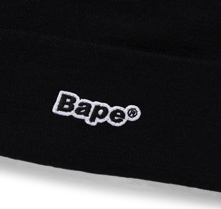 BAPE Patch Knit Cap Black