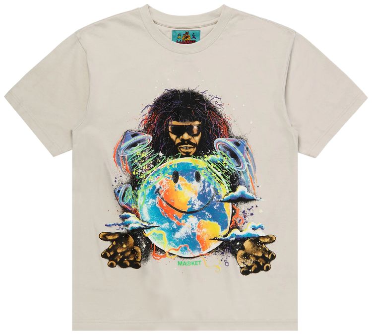 Market Smiley Funkadelic P Funk Smiley T Shirt Cream