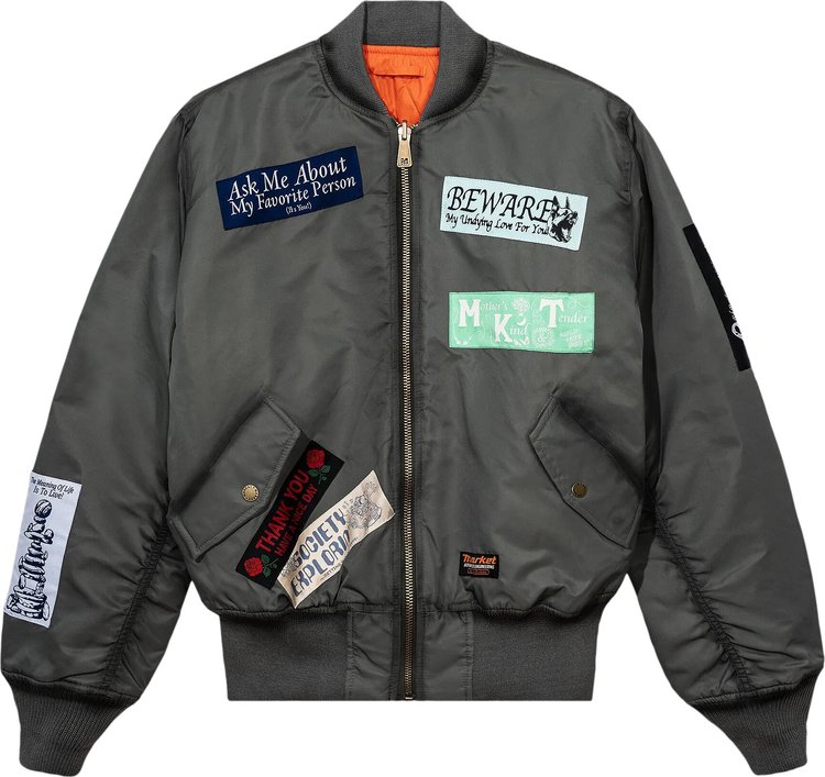 Market Margins Flight Jacket Fern