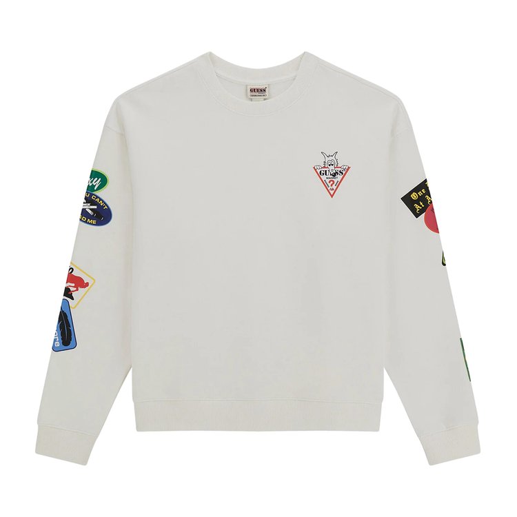GUESS Originals x Market All Over Patch Sweatshirt 'Pure White'