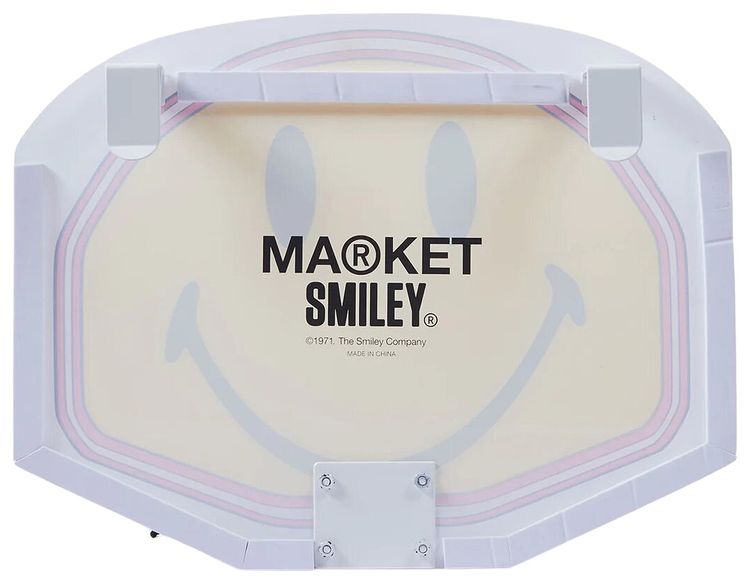 Market Smiley Mini Basketball Hoop WhiteYellowRed