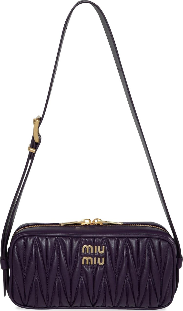 Miu Miu Matelasse Shoulder Bag Viola