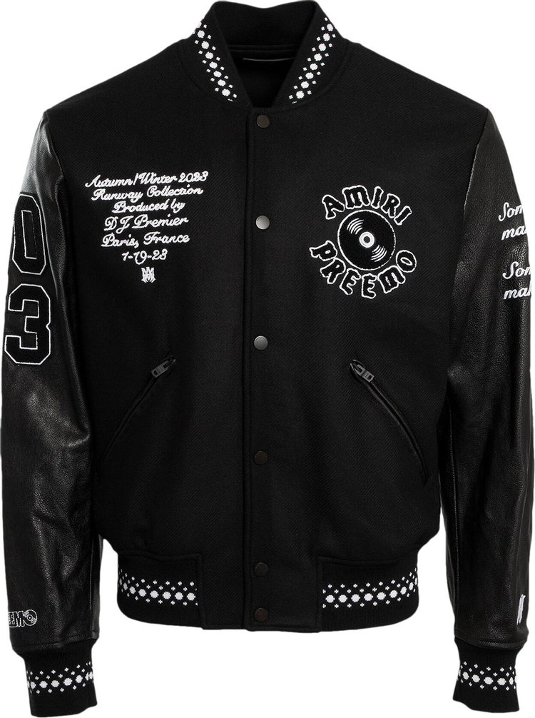 Buy Amiri DJ Preemo Varsity Jacket 'Black' - AW23M0S081 001 BLAC | GOAT UK