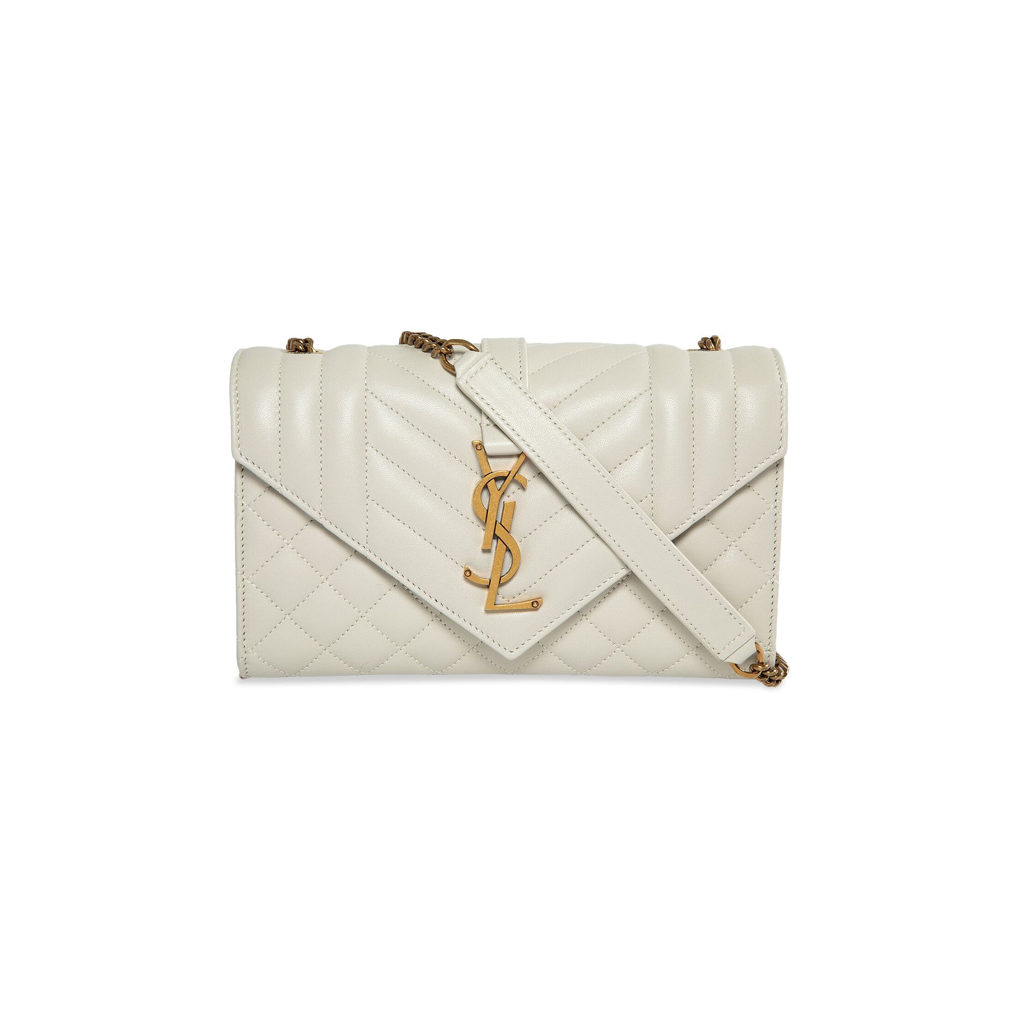 Buy Saint Laurent Envelope Chain Bag Soft Cream 600195 AACT7