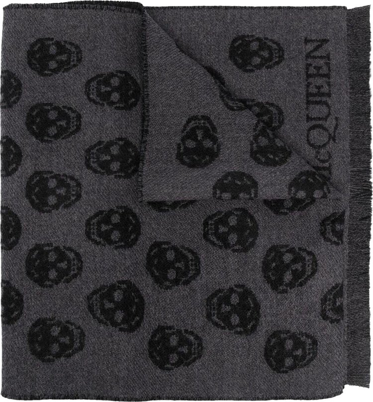 Alexander McQueen Skull Pattern Scarf 'Grey'