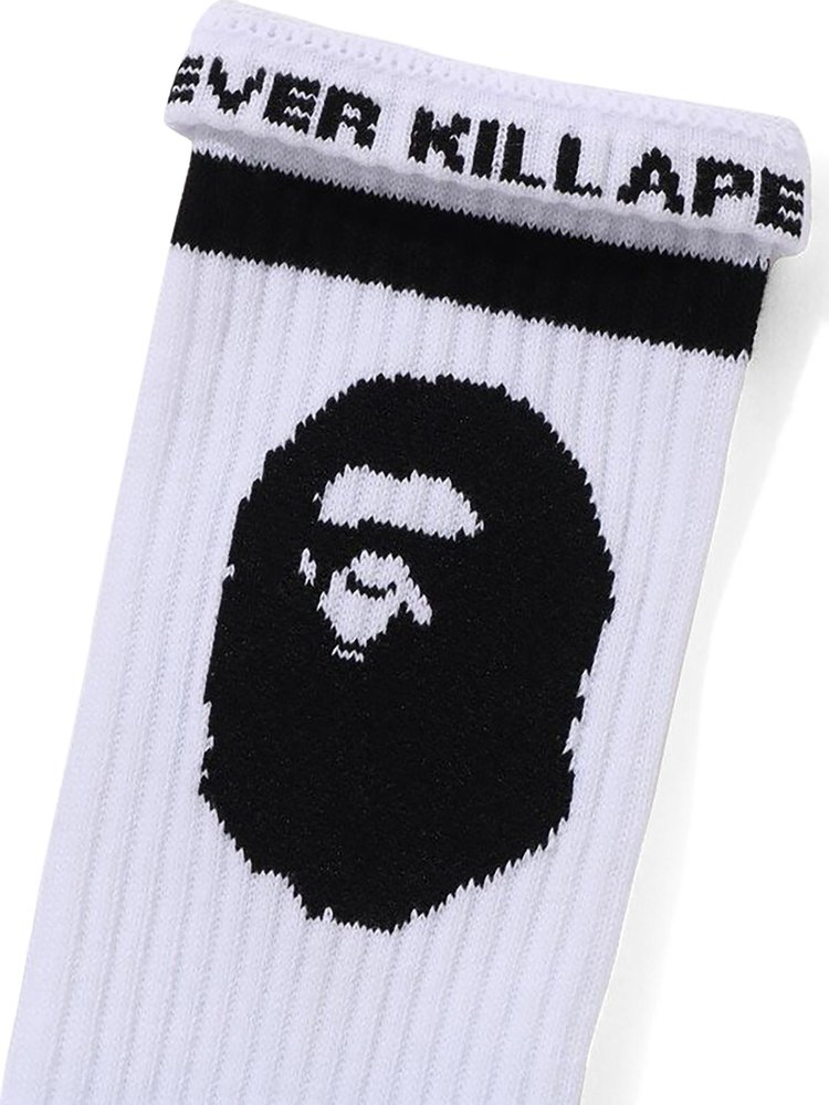 BAPE Ape Head Line Socks White