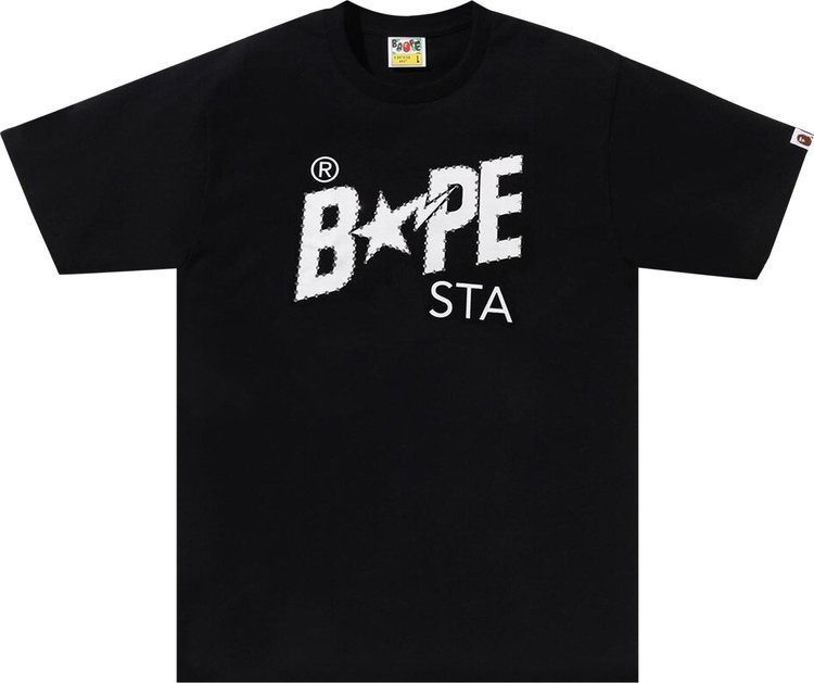BAPE Crystal Stone Bape Sta Logo Tee 'Black'