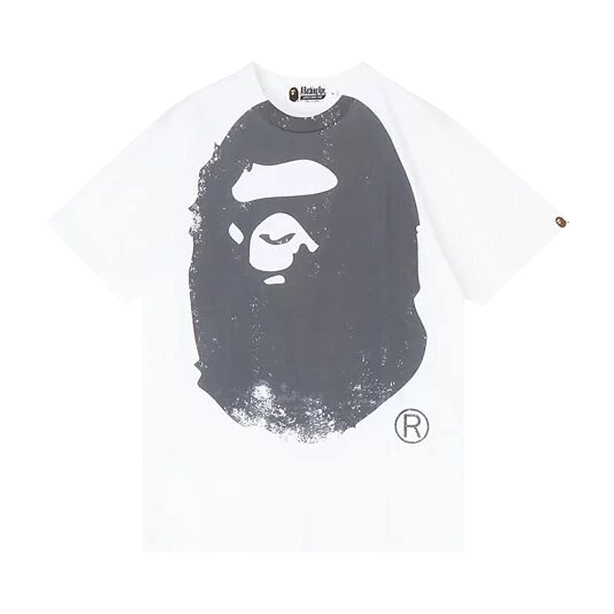 black and white bape tee