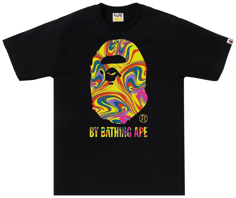 BAPE Marbling By Bathing Ape Tee Black