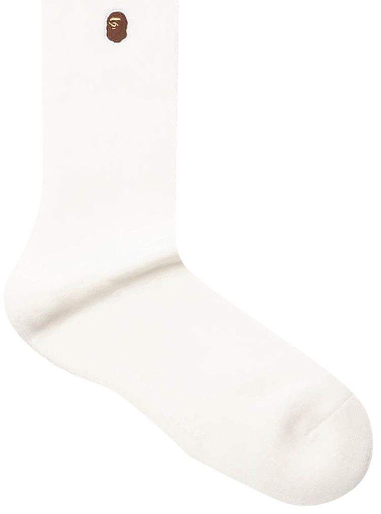 BAPE Ape Head One Point Socks White