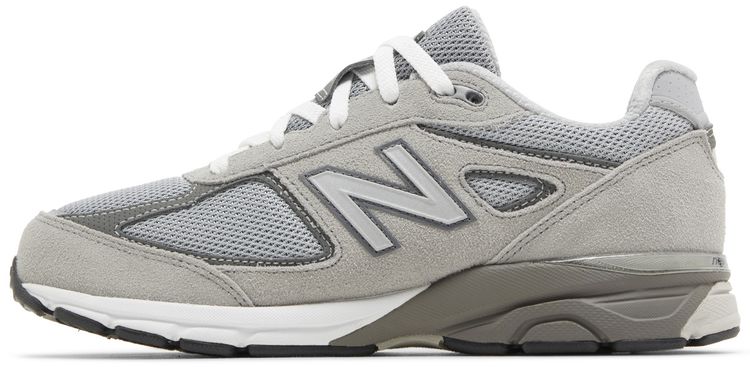 New Balance 990v4 Big Kid Wide Kool Grey Silver Filigree