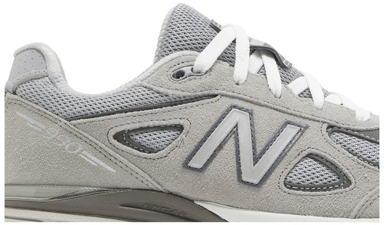 New Balance 990v4 Big Kid Wide Kool Grey Silver Filigree