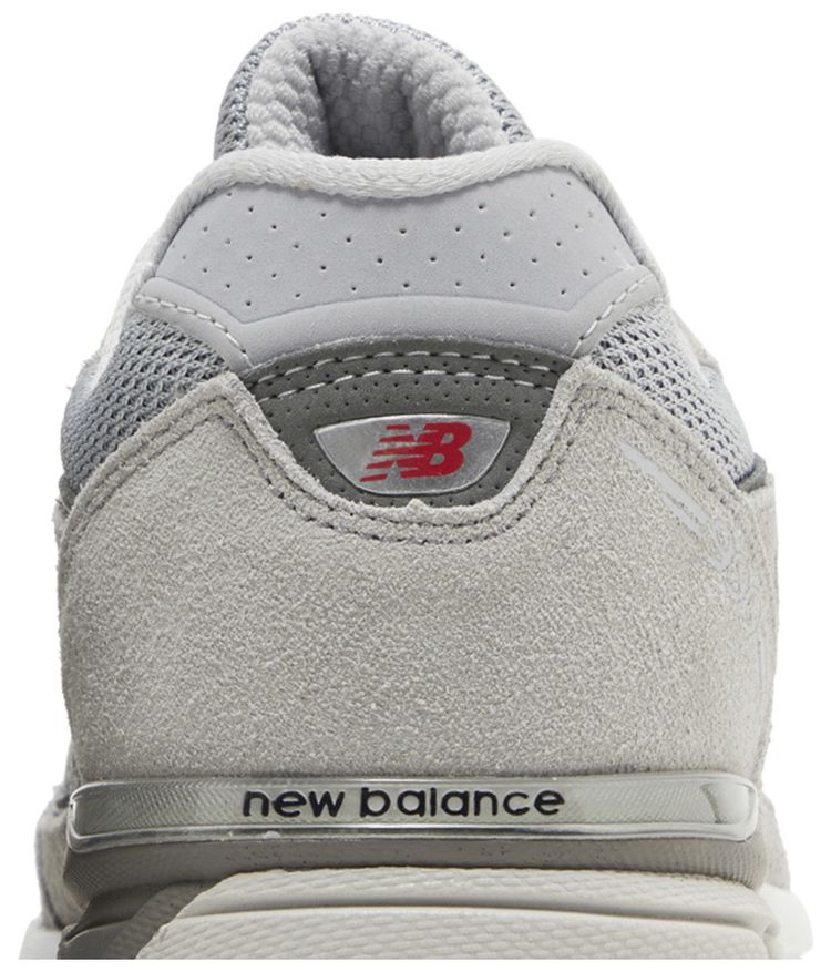 New Balance 990v4 Big Kid Wide Kool Grey Silver Filigree