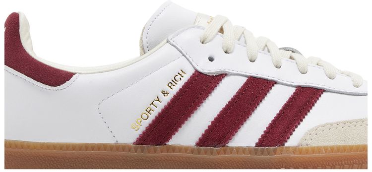 Sporty  Rich x Samba OG White Core Burgundy