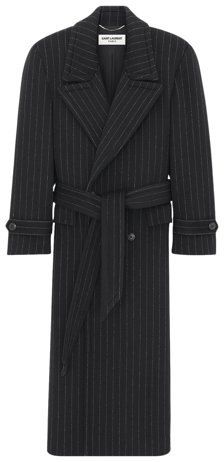 Saint Laurent Trench Coat BlackChalk